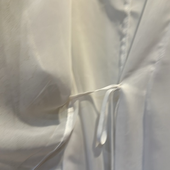 Cacique Lane Bryant Cream Chiffon Sheer Lace Sleeve Robe 18/20 - Picture 9 of 9